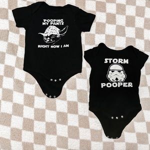 STAR WARS baby One Piece Bodysuit, 2 pack.